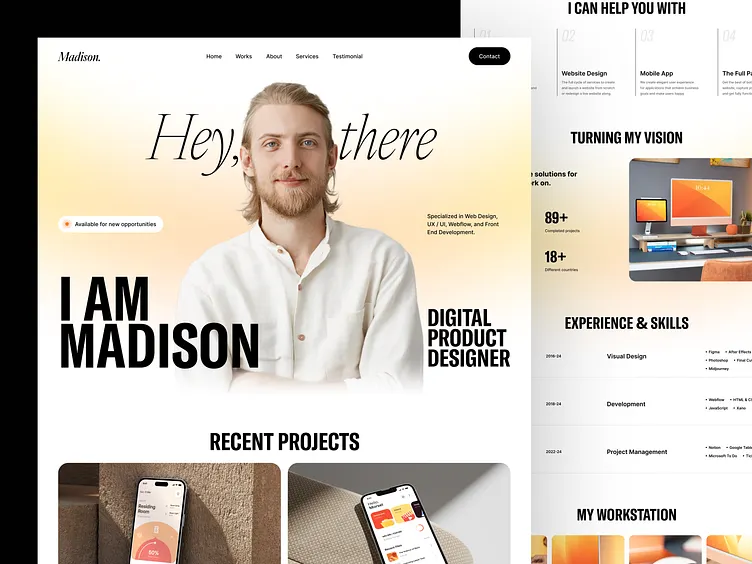 developer portfolio website project